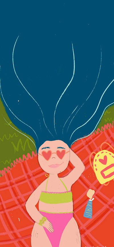 Summer picnic character design color design dibujo digital art digital illustration drawing flat illustration illustrator ilustracion procreate textura wallpaper