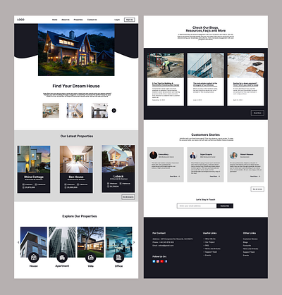 Real Estate Landing Page design graphic design logo typography ui ux