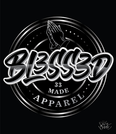 Blessed Logo design type font letters apparel brand branding design font graphic design gymlogo handletters illustration illustrator lettering logo merchandise type typography ui vector