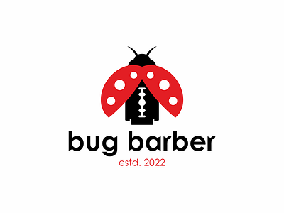 bug barber barber bug logo razor