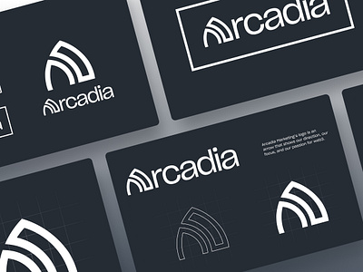 Arcadia Marketing Logo V1 branding design graphic design illustration logo sketch typography ui vector