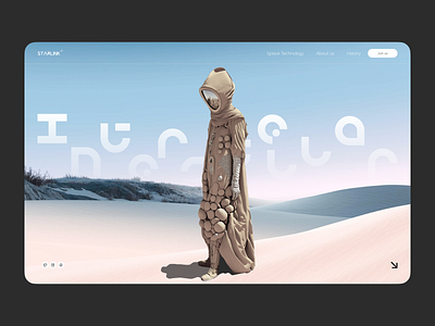 Ui concept design future graphic design landig page landing minimalism space starlink ui лендинг минимализм