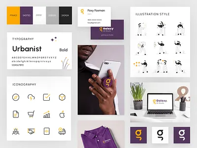 Galaxy UX Studio Branding branding graphic design illustration logo vector