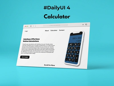 #DailyUI 4 - Calculator 3d animation app branding design foodie graphic design icon illustration logo minimal minimalistdesign posterdesign promotions typography ux vector web website