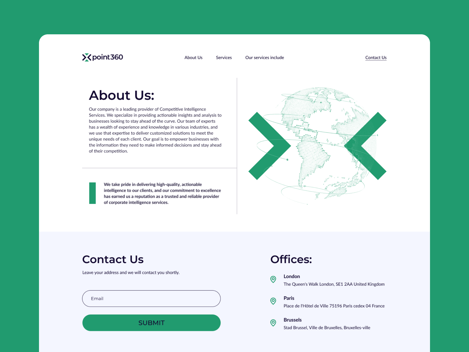 Example of One Pager/Landing Page Design