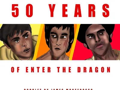 50 years enter the dragon booklet cover design graphic design illustration typography