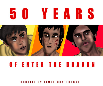 50 years enter the dragon booklet cover design graphic design illustration typography