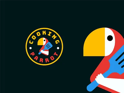 Cooking Parrot graphic design