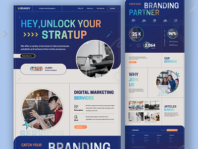 Digital agency website agency website attractiveui company design digital agency illustration influencer landing landing page logo marketing promotion socail media studio trending ui uiux webdesign websitedesign