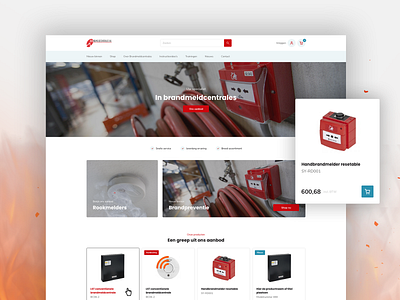 Basic webshop design | Brandmeldcentrales 🧯 design responsive ui ux webshop