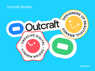 Outcraft Stickers branding character digital agency doodle emoji figma flat graphic design icon illustration logo design nft o outcraft sticker stickerpack stickers ui vector visual identity