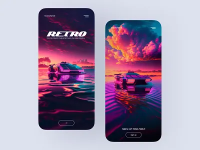 RetroGaming UI ai app car design graphic design retro ui ui design ux design vector