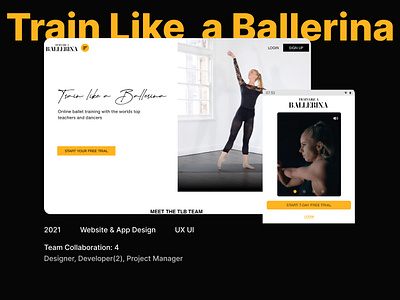 UI UX Case Study - Train Like a Ballerina case study fitness persona ui ux ui visual design wirefraem workouts