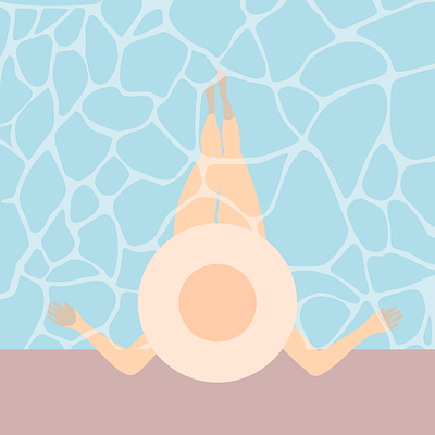 woman in the pool edge gabriele inkscape pool romano summer water woman