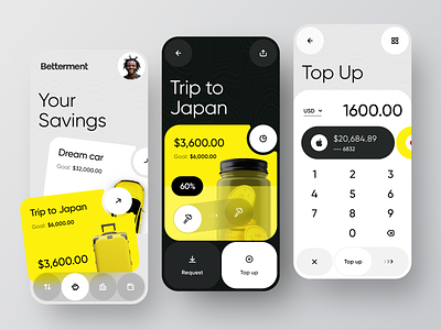 Betterment - Financial Growth App app design finance financial fintech investing investment ios personal portfolio retirement uxdesign wealth