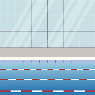 lanes of the Olympic swimming pool branding