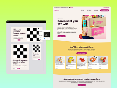 Imperfect Foods: CMS Landing Page Design System cms design design system graphic design landing page shopping ui web web design website