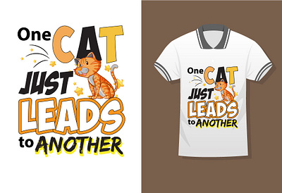 Cat T-shirt Design branding cattshirtquotes design freelancer hafiz graphic design logo vector