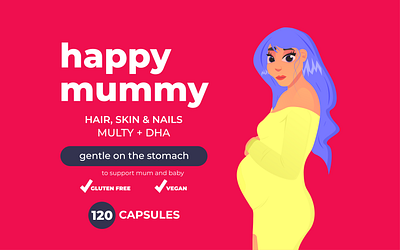 Packaging design for prenatal vitamins adobe illustrator cartoon graphic design illustration logo vector
