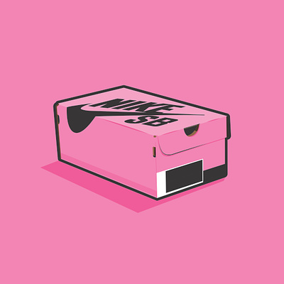 Pink Box Era design flatvector illustration nike nikesb shoes skateboarding sneaker vector