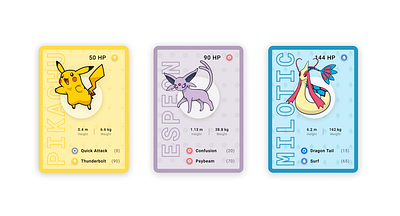 100 Day UI Challenge - Day 45 (Info Card) card design pokemon ui uichallenge