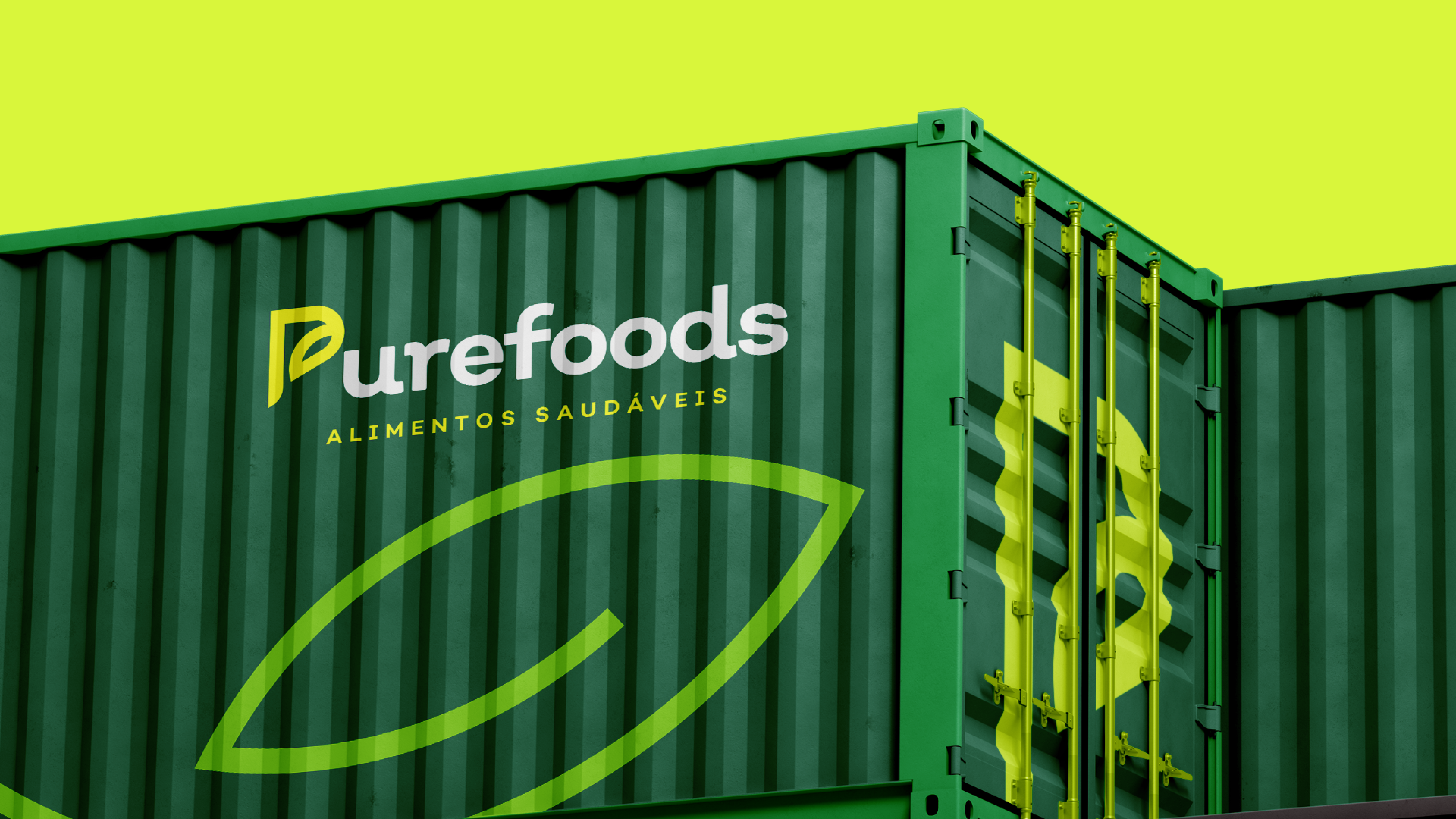 PureFoods Branding, visual identity, brand design brand branddesign branding design logo marca p pure