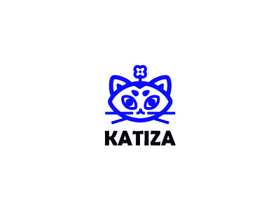 Cat Mascot Logo animal branding cat flower logo mascot логотип