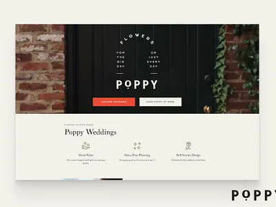 Poppy Flowers - Webflow Development decoration site flowers site gsap webflow wedding wedding decor site