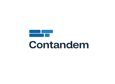 Contandem final logo blue brand brand design brand identity branding chile container graphic design import logo logotype shipping simple