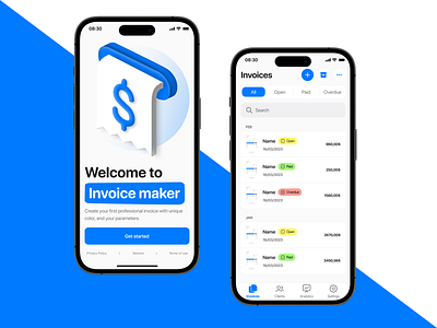 Invoice Maker iOS Application app design etnocode invoice ios ios develop maker mobile app mobile application mobile design mobile develop ui uiux design ux