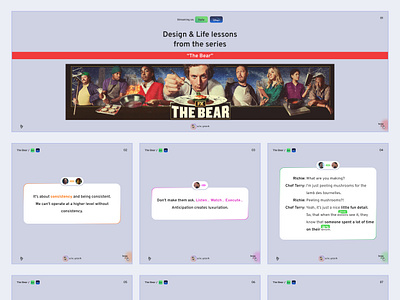 The Bear: Design & Life Lessons chef cooking design design challenges designers life disney disney plus food graphic design hollywood hulu life life lessons movies ott platforms the bear uidesign uxdesign webseries
