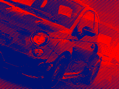 500 Abarth goes HARD!! digital art experimental graphic design halftone