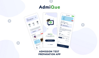 AdmiQue: Admission Test Preparation App UI Design admission app exam figma research test ui