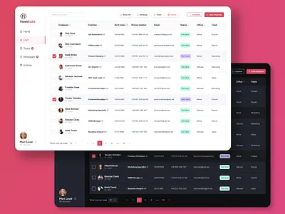 SaaS Desktop application for HR department application black design desktop firstscreen minimal saas style ui userexperience ux uxui
