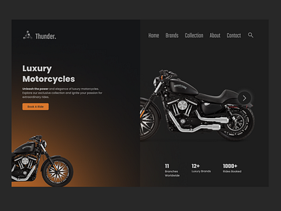 Daily UI Challenge | Day 3 | Landing Page | Website Design 100daysdailyuichallenge day3 design figma landing page luxury luxury motorcycles motorcycles ui design website design