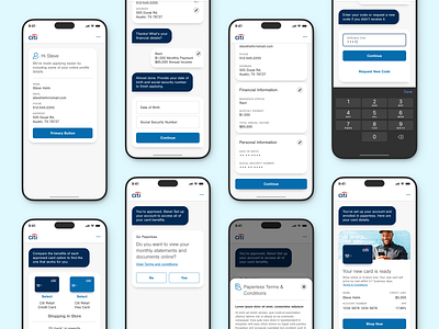 Credit Card Application Screens bank credit card design system financial fintech ui ui design