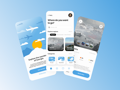Travel App UI Study app design graphic design homepage illustration mobile app onboarding product design travel app ui ui elements ui study uiux user experience user interface ux study