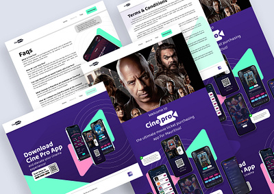 Cine Pro Website Interface Design branding graphic design ui