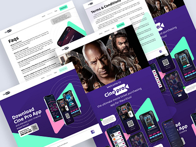 Cine Pro Website Interface Design branding graphic design ui