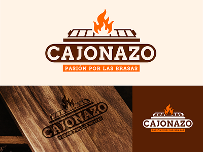 Cajonazo Logo - Chancho a la Caja China branding design grill logo