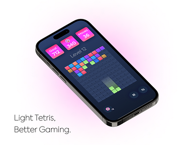 Minimal Tetris Game UI design game tetris ui ux