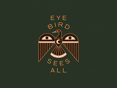 eyes in the sky badge bird branding design digital drawing eye graphic design illustration illustrator lockup logo occult sight typography
