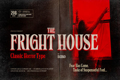 The Fright House - Classic Horror Font 80s 80s font classic cult cult font fright halloween halloween font horror horror font movie movie font nightmare nightmare font ocult poster poster font scary scream