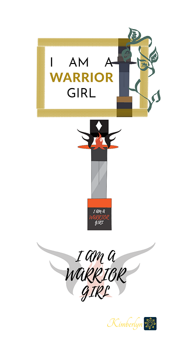 I am a Warrior branding design graphic design illustration typography