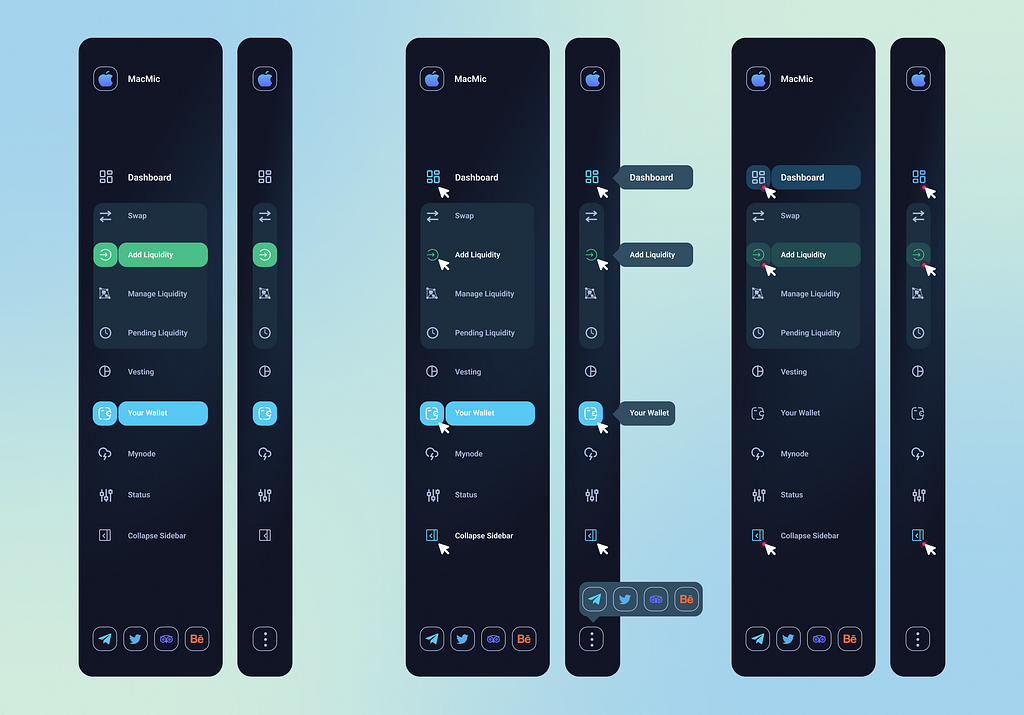 Sidebar Navigations - Ui Design By Michael On Dribbble