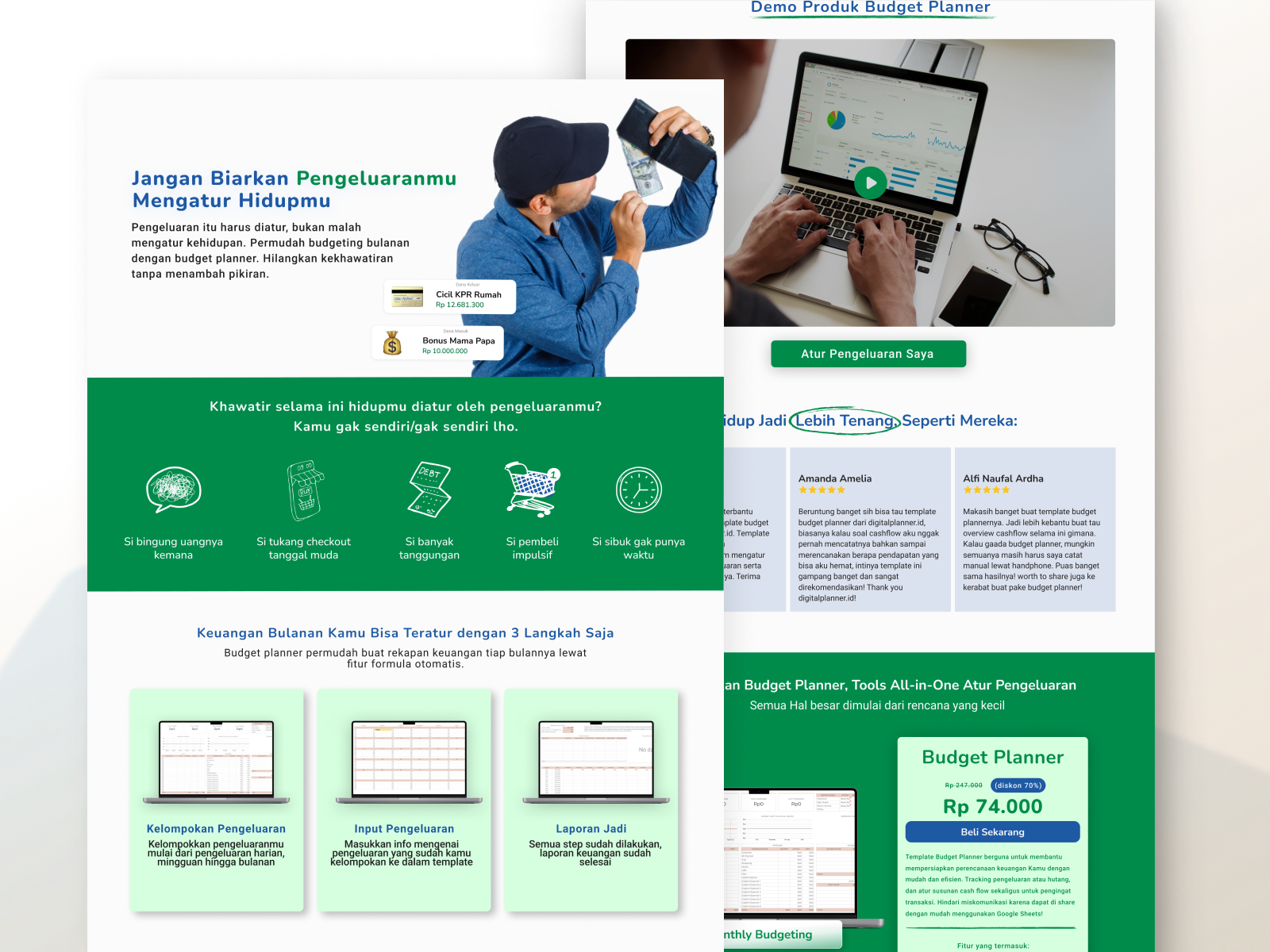 Budget Planner Landing Page budget budgeting clean cool design figma finance landing page layout money outstanding page planner simple ui uiux website