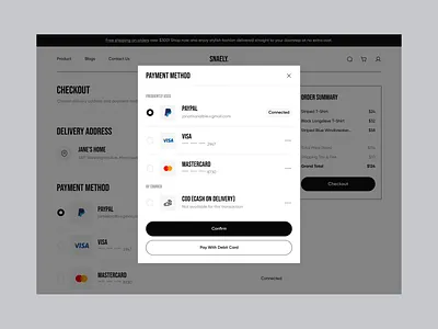 SNAELY - Payment Method Page branding buy collection fashion image landing page marketplace method outfit payment method preview product product detail product lists sell shop shopping web website