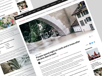 NewsHub - Article Page article article page articles blog blog web bulletin clean detail page landing page minimal neat news newsfeed newslatter newspapge newsweb read reading uiux website