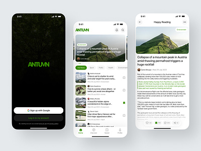 ANTUMN - News App app article articles blog bulletin clean feed magazine minimal mobile neat news news app newsfeed newslatter newspaper read reading tranding ui