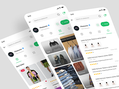 Tokotok - Ecommerce App UI KIT ( Profile Seller ) app app design ecommerce ecommerce app kit marketplace marketplace app mobile mobile app online shopping shop shop app shopping template ui kit